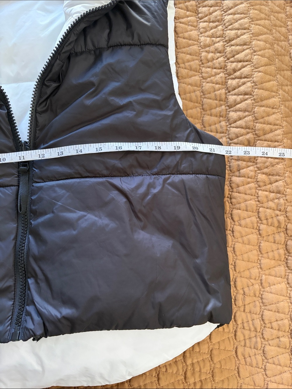 Reversible Puffer Vest | Black & White | Quilted Lightweight - Picture 5 of 7